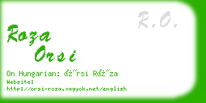 roza orsi business card